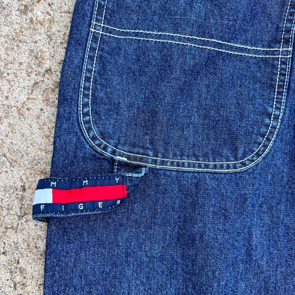Vintage 90s! Tommy Hilfiger Denim Jeans 28/30 Big Logo Work Retro Skater - Picture 7 of 8